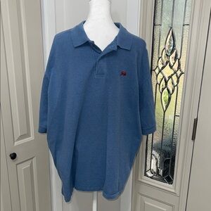 Classic Blue Perlis Shirt with Embroidered Logo